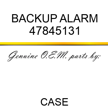 BACKUP ALARM 47845131