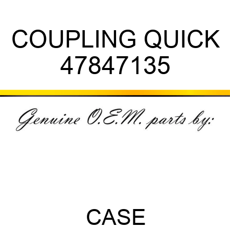 COUPLING, QUICK 47847135
