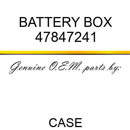 BATTERY BOX 47847241