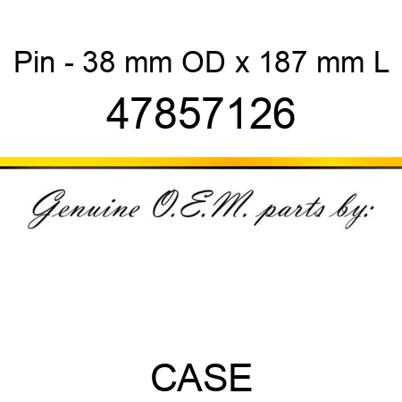 Pin - 38 mm OD x 187 mm L 47857126