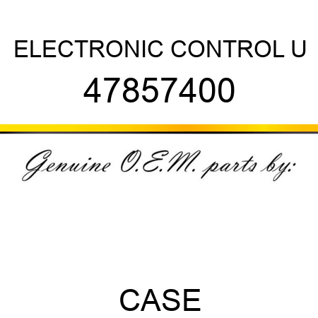 ELECTRONIC CONTROL U 47857400