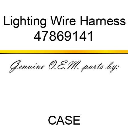 Lighting Wire Harness 47869141
