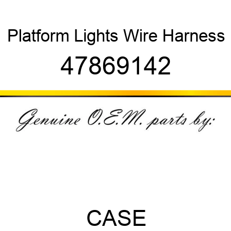 Platform Lights Wire Harness 47869142
