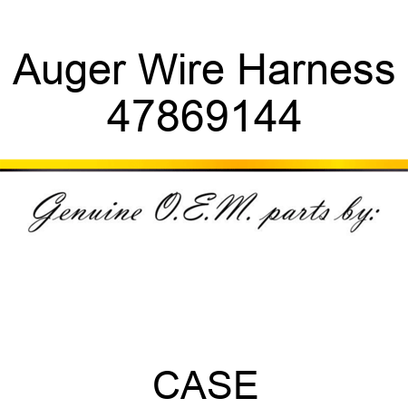 Auger Wire Harness 47869144