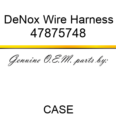 DeNox Wire Harness 47875748