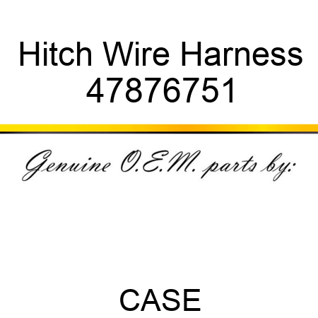 Hitch Wire Harness 47876751