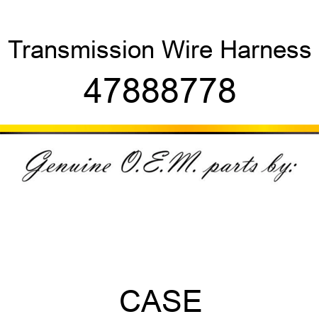 Transmission Wire Harness 47888778