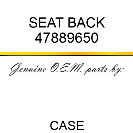 SEAT BACK 47889650