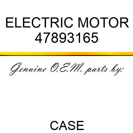 ELECTRIC MOTOR 47893165