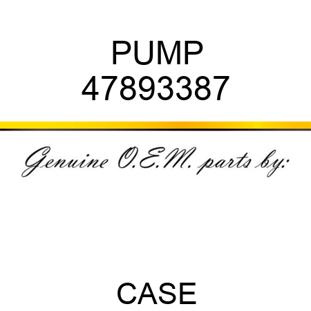 PUMP 47893387