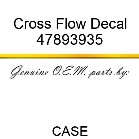 Cross Flow Decal 47893935