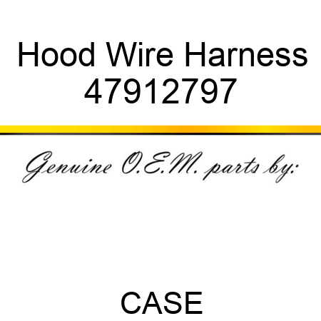 Hood Wire Harness 47912797