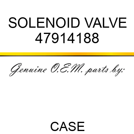 SOLENOID VALVE 47914188