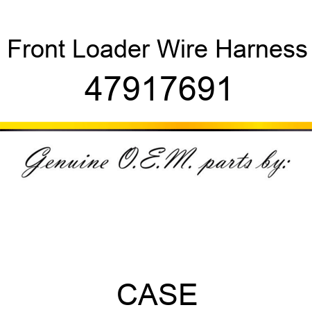 Front Loader Wire Harness 47917691