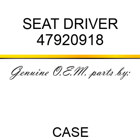 SEAT, DRIVER 47920918