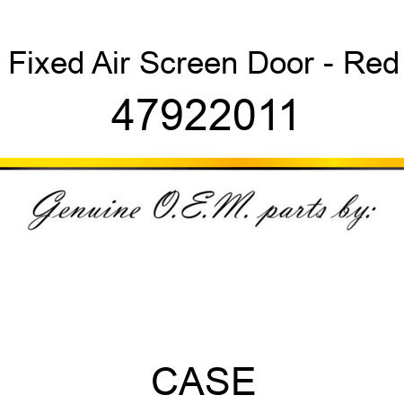 Fixed Air Screen Door - Red 47922011