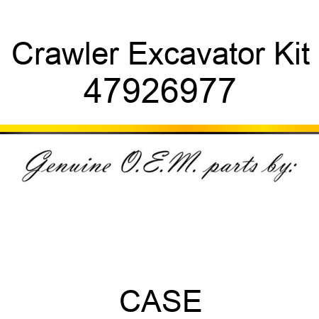 Crawler Excavator Kit 47926977