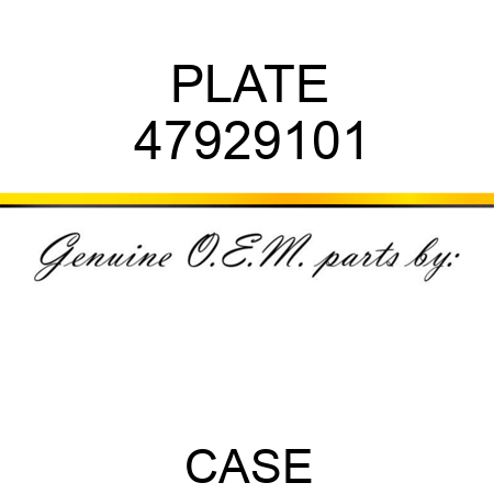 PLATE 47929101