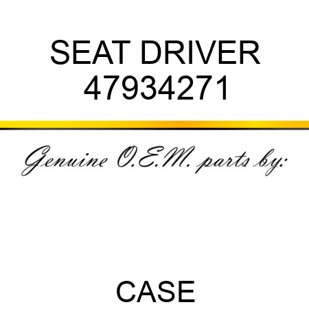 SEAT, DRIVER 47934271