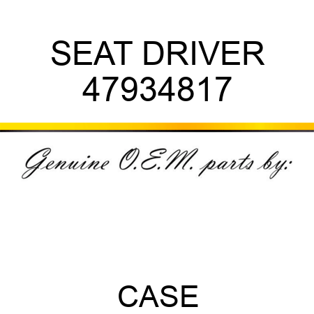 SEAT, DRIVER 47934817