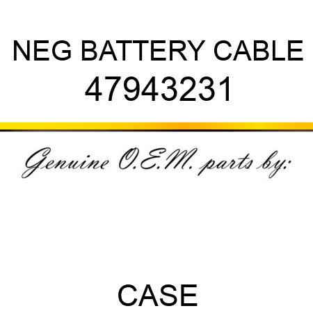 NEG BATTERY CABLE 47943231