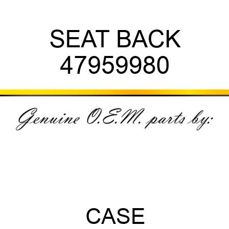 SEAT BACK 47959980