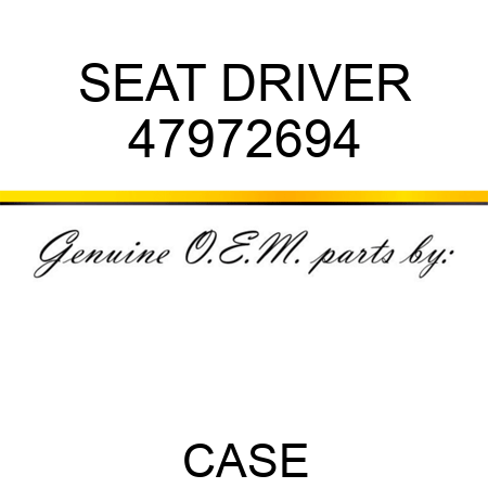 SEAT, DRIVER 47972694