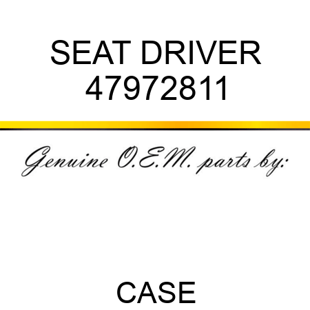 SEAT, DRIVER 47972811