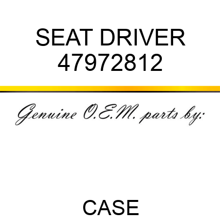 SEAT, DRIVER 47972812