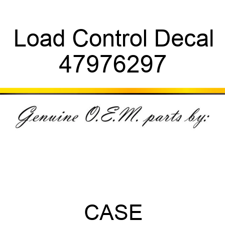 Load Control Decal 47976297