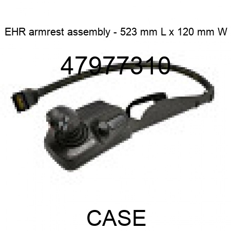 EHR armrest assembly - 523 mm L x 120 mm W 47977310