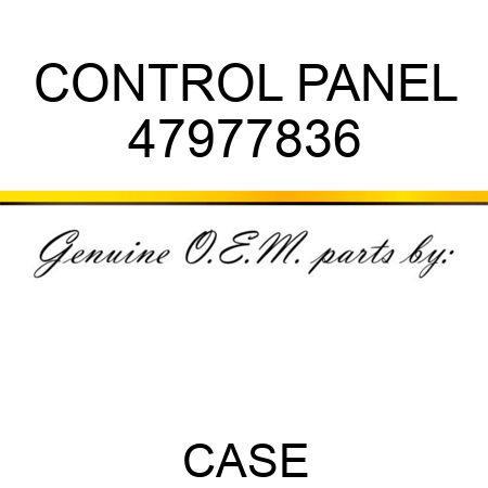 CONTROL PANEL 47977836