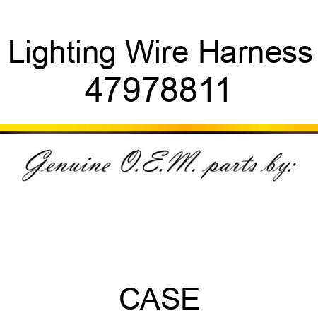 Lighting Wire Harness 47978811