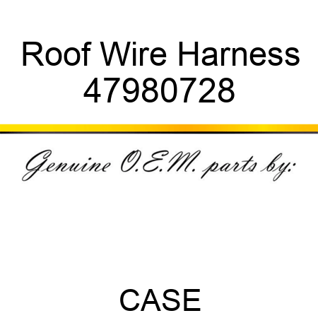 Roof Wire Harness 47980728