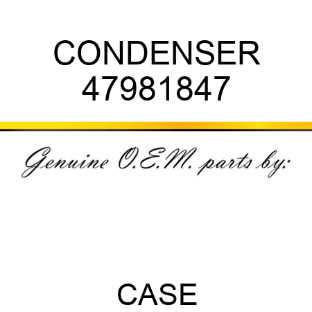 CONDENSER 47981847