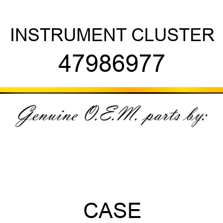 INSTRUMENT CLUSTER 47986977