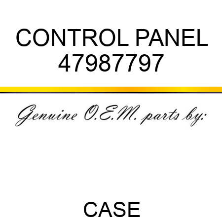 CONTROL PANEL 47987797