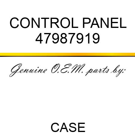 CONTROL PANEL 47987919
