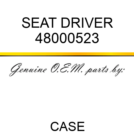 SEAT, DRIVER 48000523