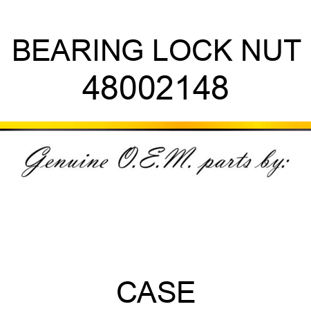 BEARING LOCK NUT 48002148