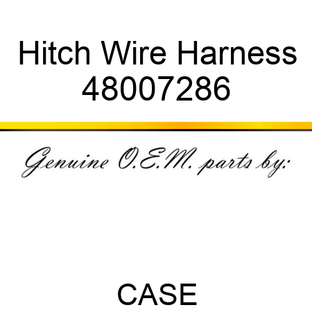 Hitch Wire Harness 48007286