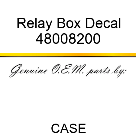 Relay Box Decal 48008200