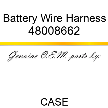 Battery Wire Harness 48008662