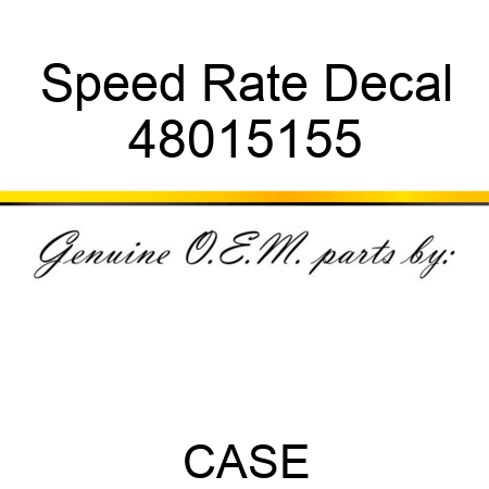 Speed Rate Decal 48015155