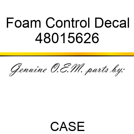 Foam Control Decal 48015626