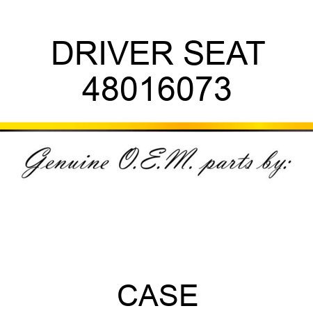 DRIVER SEAT 48016073