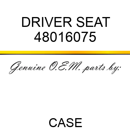 DRIVER SEAT 48016075