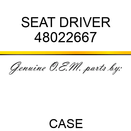 SEAT, DRIVER 48022667