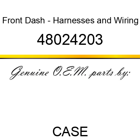 Front Dash - Harnesses and Wiring 48024203