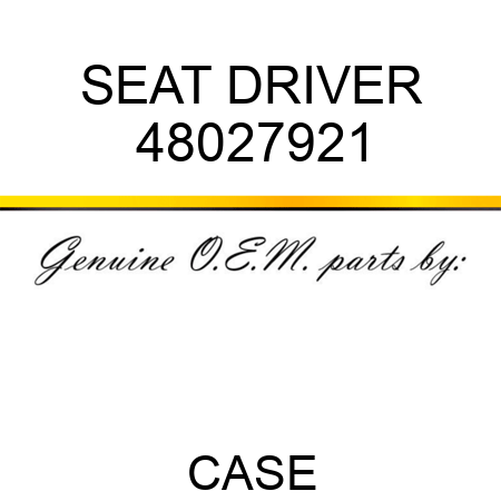 SEAT, DRIVER 48027921